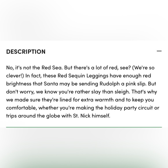 TIPSY ELVES RED SEQUIN HIGH WAISTED LEGGINGS - Picture 7 of 9